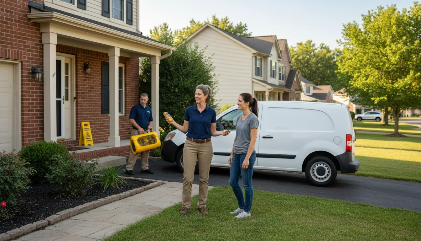 Residential water damage restoration in New Albany, MS